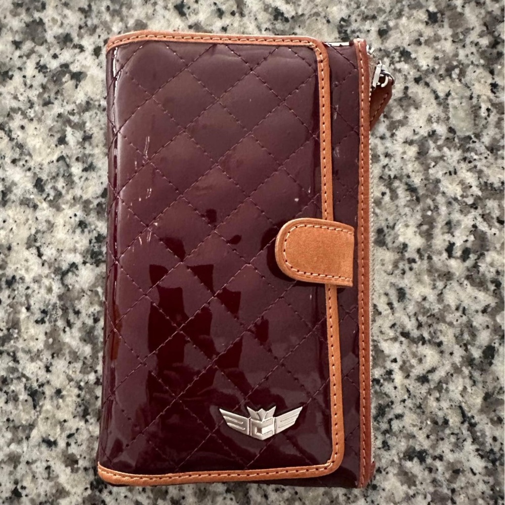 Consuela Burgundy and Tan Wallet